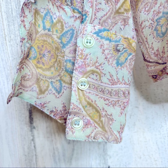 Soft Surroundings Button Silk Top - Picture 5 of 6